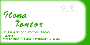 ilona kontor business card